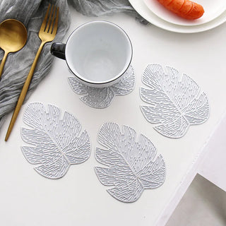 heat insulation placemats leaf design non slip table coasters recycled pvc product view