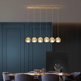 Modern Crystal Pendant Light – Elegant LED Ceiling Lamp for Living Room Illumination