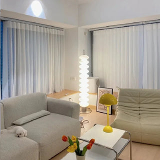 Contemporary Floor Lamp – Adjustable LED Lighting With Dimmer | Acrylic Chrome Finish