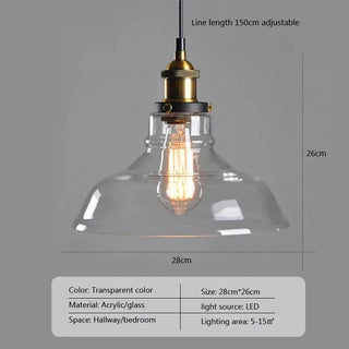 Smoked Glass Pendant Light - Modern LED Aluminium Lamp for Living Rooms