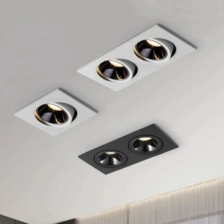 LED Recessed Spotlight Adjustable Square Design – Dimmable Aluminium Lighting