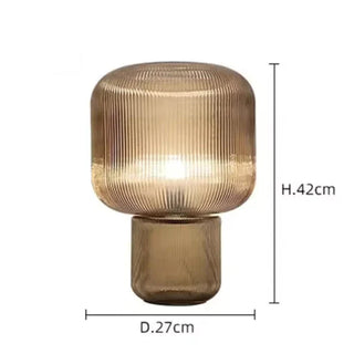 Minimalist Glass Lamp – Chrome Finish Table Lamp for Bedroom & Office Lighting