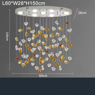 Modern Crystal Chandelier – Elegant LED Lighting for Living Room & Dining