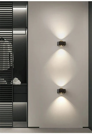 Modern Wall Light | Stainless Steel LED Wall Lamp - Black & Gold Sconce
