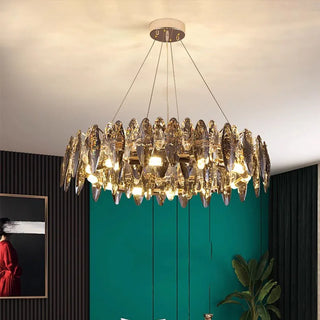 Crystal Pendant Light – Modern Dimmable Lamp with Remote Control for Living Room