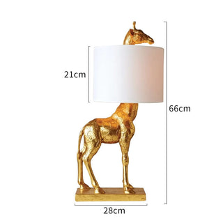 Giraffe designer table lamp — gold finish LED elegant
