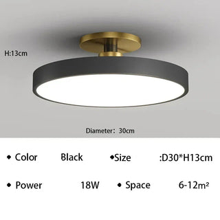 Aluminum LED Ceiling Light – Modern Minimalist Fixture with Soft Ambient Lighting