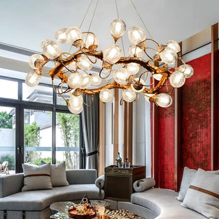 Modern LED Pendant Light - Alloy Rope Installation Light with Remote Control