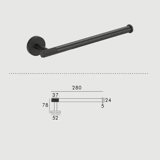 modern bathroom hardware concept black metal copper bath accessories set view