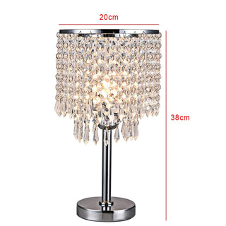 Crystalline Table Lamp – Elegant Modern Crystal Lamp with Chrome Base