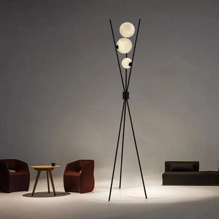 Floor Lamp – Modern Energy Efficient Lighting with Transparent Glass Balls