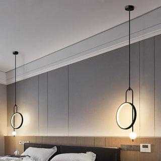 Modern Ring Pendant Light – LED Hanging Lamp With Adjustable Height & Warm Accent Lighting