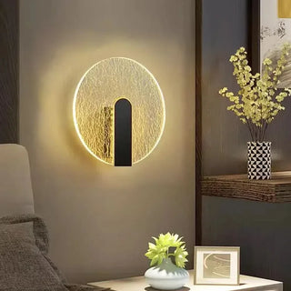 Black Wall Lamp – Contemporary LED Wall Sconce with Acrylic Lampshade Light
