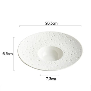 ceramic dining plate earthworks handcrafted porcelain dinnerware elegant tableware set natural view