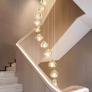 Modern Crystal Chandelier – Elegant LED Pendant Light Fixture for Living Room