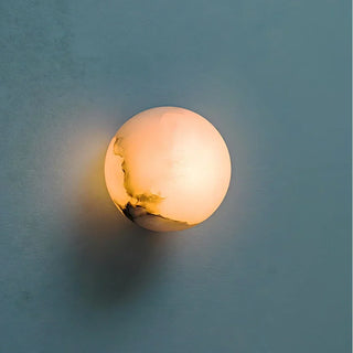 Marble Wall Light – Copper Wall Sconce with Unique Veining & Warm Light