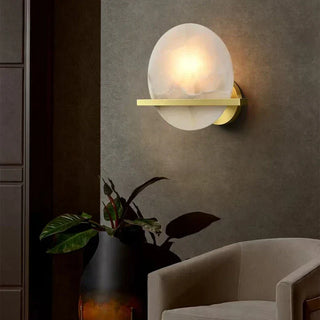 Marble Wall Sconce – Spanish Marble Lamp with Gilded Copper Light | Luxury Home Lighting