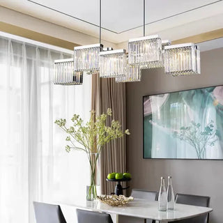 Crystal Pendant Lamp – Modern E14 Light Fixture | Dimmable Dining Room Lighting