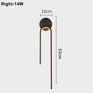 Modern Metal Wall Light – Sculptural LED Wall Sconce with Tapered Arm in Black or Gold