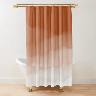 eco-friendly ombré polyester mold resistant bathroom waterproof shower curtain front view