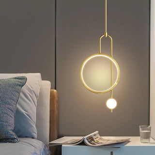 Modern Ring Pendant Light – LED Hanging Lamp With Adjustable Height & Warm Accent Lighting