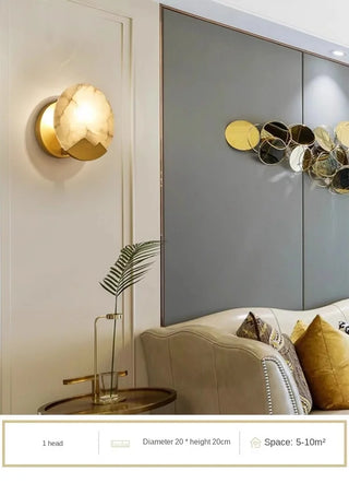 Marble Wall Sconce – Spanish Marble Lamp with Gilded Copper Light | Luxury Home Lighting