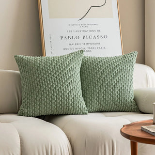 oslo cushion covers woven polyester cotton modern minimalist 40x40 to 50x50 cm side view