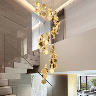 Modern Crystal Chandelier – Elegant LED Lighting Fixture for Living Room