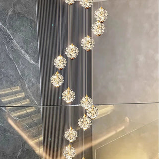 Modern Crystal Chandelier – Dimmable LED Pendant Light | Living Room Lighting