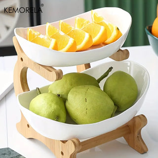 Modern wood fruit platter
