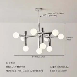 Nordic Glass Chandelier – Modern Ceiling Light | Scandinavian Lighting Fixture