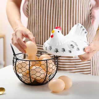 Ceramic egg basket