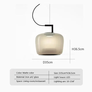 Art Deco Pendant Light – Stone Glass LED Pendant Lighting | Polished Chrome Finish