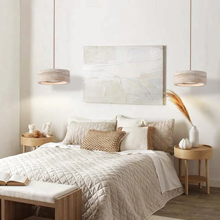 Yellow Travertine Pendant Light – Modern Ceiling Lamp for Living & Dining Rooms