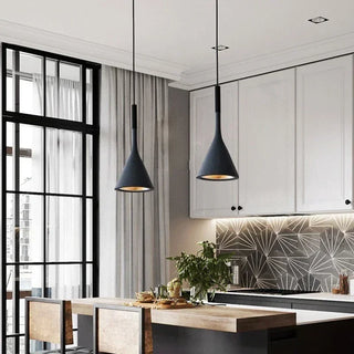 Conical Aluminum Pendant | Adjustable Cable Lighting - Matte Finish Light Fixture
