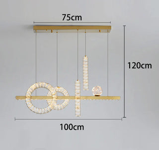 Modern Crystal Chandelier – Elegant Dimmable Lighting for Living Room Ambiance