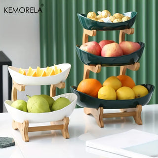 Modern wood fruit platter
