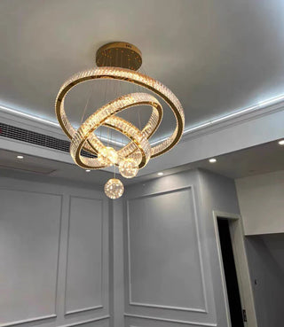 Modern Crystal Chandelier – Dimmable LED Lighting | Elegant Living & Dining Room Fixture