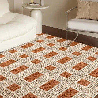 french tile decorative patterned area rug non slip quick drying front view