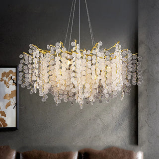 Modern Crystal Chandelier – Elegant Dining Room Lighting With Chrome Finish