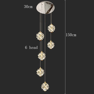 Modern Crystal Chandelier – Dimmable LED Pendant Light | Living Room Lighting