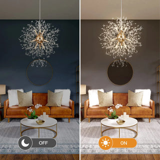Modern Crystal Ceiling Light – Adjustable Brightness LED Fixture for Bedroom & Living Room