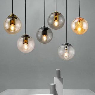 Modern Pendant Light – Gold Pendant Lamp With Glass Shade & Warm Ambient Lighting