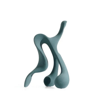 resin art sculpture aqua green abstract minimalist home decor handcrafted elegance front view