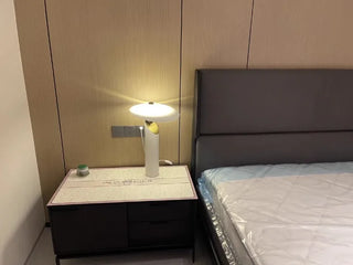 Metal Table Lamp – Classic LED Desk Lamp with Soft Warm Lighting for Bedroom
