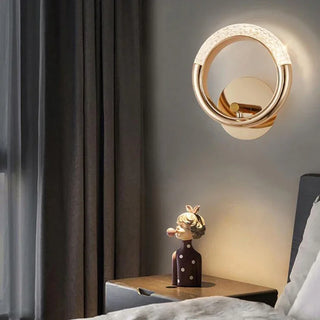 Directional Wall Light – Modern Minimalist Oval Wall Sconce in Gold Metal
