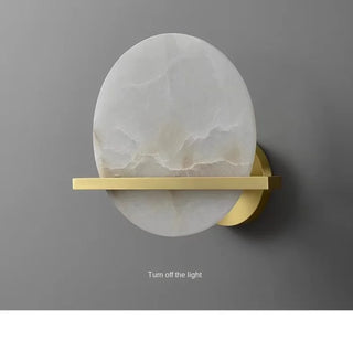 Marble Wall Sconce – Spanish Marble Lamp with Gilded Copper Light | Luxury Home Lighting