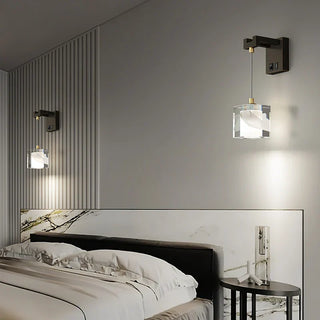Nordic Crystal Wall Light – Soft Diffused Lighting with Copper Mount Lamp