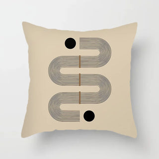 pattern pillowcases abstract cushion covers durable polyester cotton fabric side view