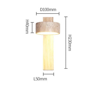 Ceramic Wall Light – Wabi-Sabi Lighting | Textured Marble & Wood Sconce